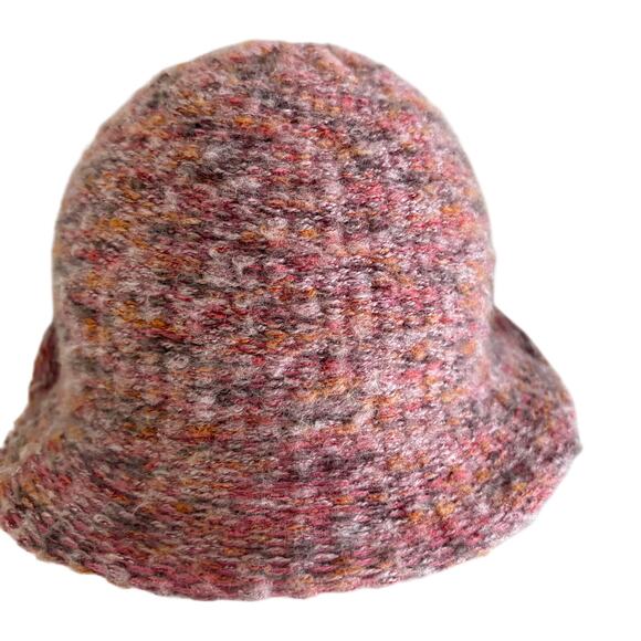 Vintage Betmar Italy Pink Marled Wool Blend Flapper Cloche Hat Retro Coquette main image 7